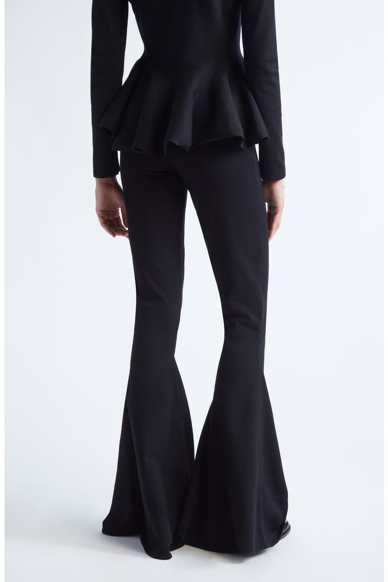 Knit Flare Leg Pants, Alternate, color, BLACK