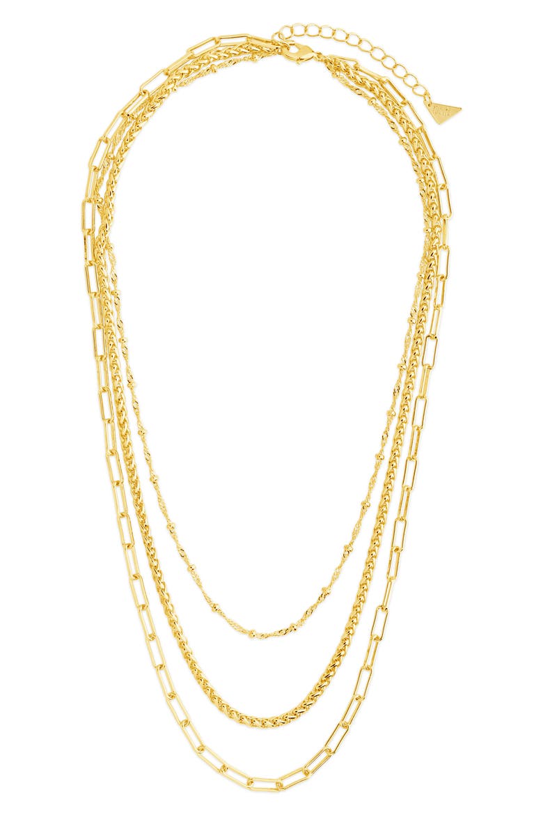 Parisa Layered Chain Necklace, Main, color, GOLD