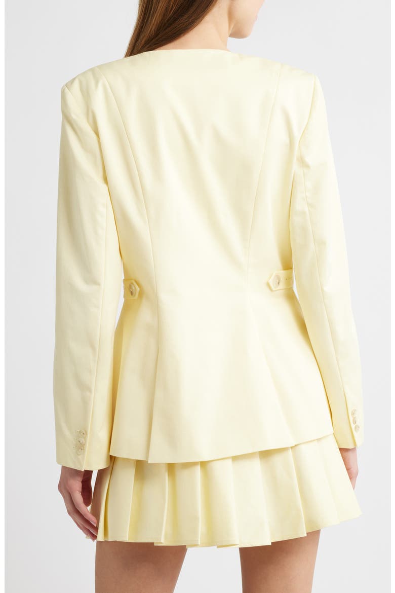 Sabine Slim Fit Stretch Cotton Twill Jacket, Alternate, color, CORNSILK YELLOW