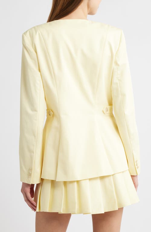 French Connection Sabine Slim Fit Stretch Cotton Twill Jacket In Cornsilk Yellow