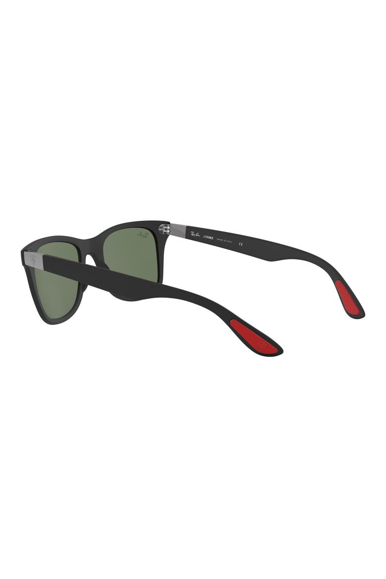 x Scuderia Ferrari 52mm Square Sunglasses, Alternate, color, MATTE BLACK