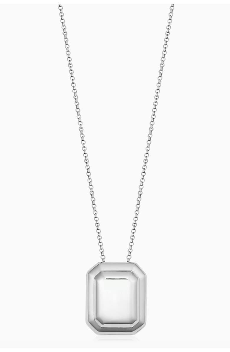 Oradina Sterling Silver Cufflink Pendant Necklace, Main, color, Silver