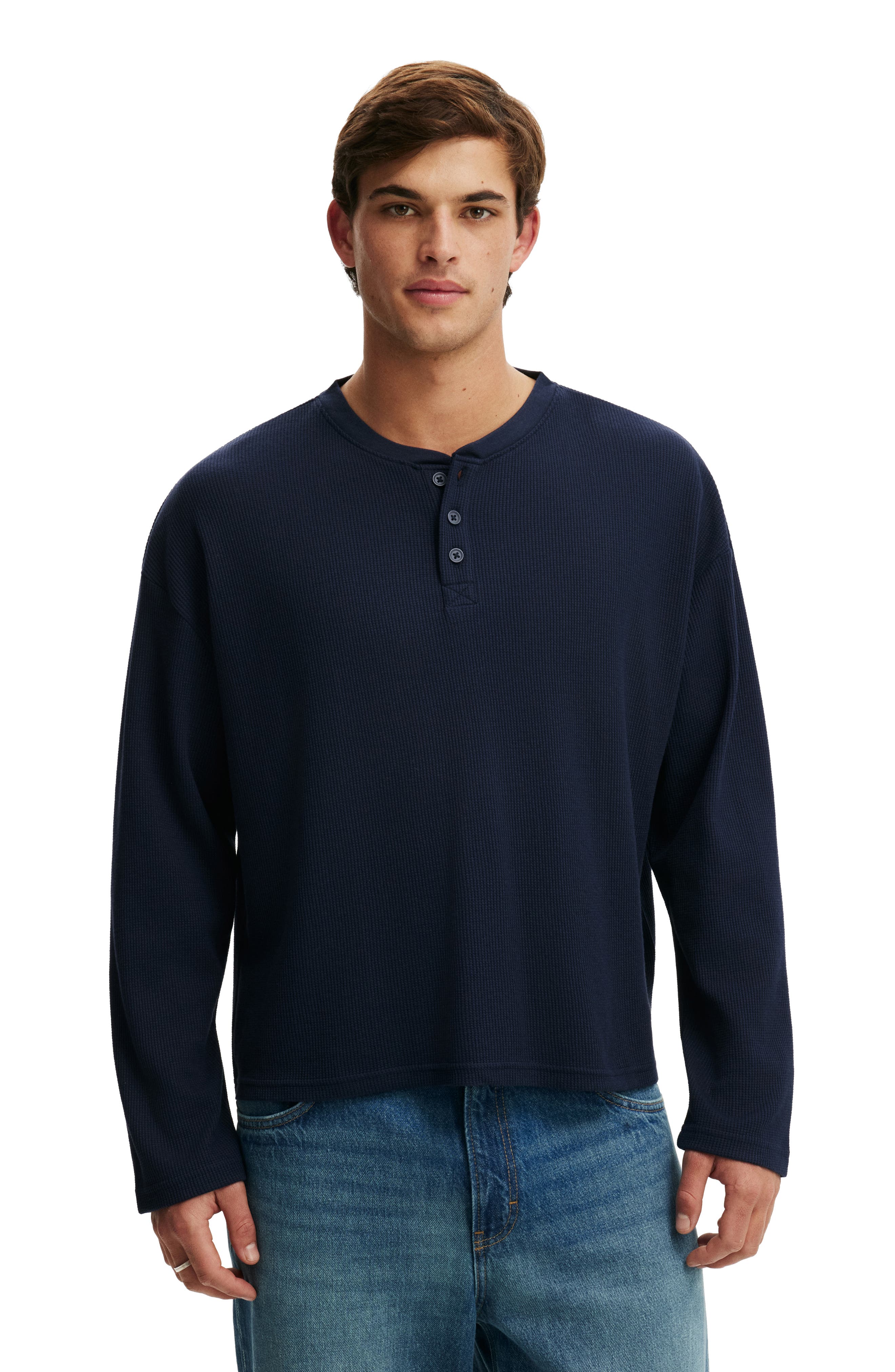 Vintage Navy Waffle