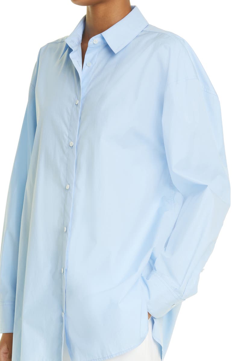 LOULOU DE SAISON Loulou Studio Espanto Cotton Poplin Button-Up Shirt, Alternate, color, 