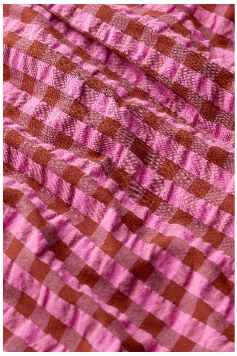 Laity Gingham Organic Cotton Midi Dress, Alternate, color, GINGHAM CHECK BURNT UMBER