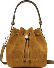 Tory Burch T Monogram Suede Bucket Bag
