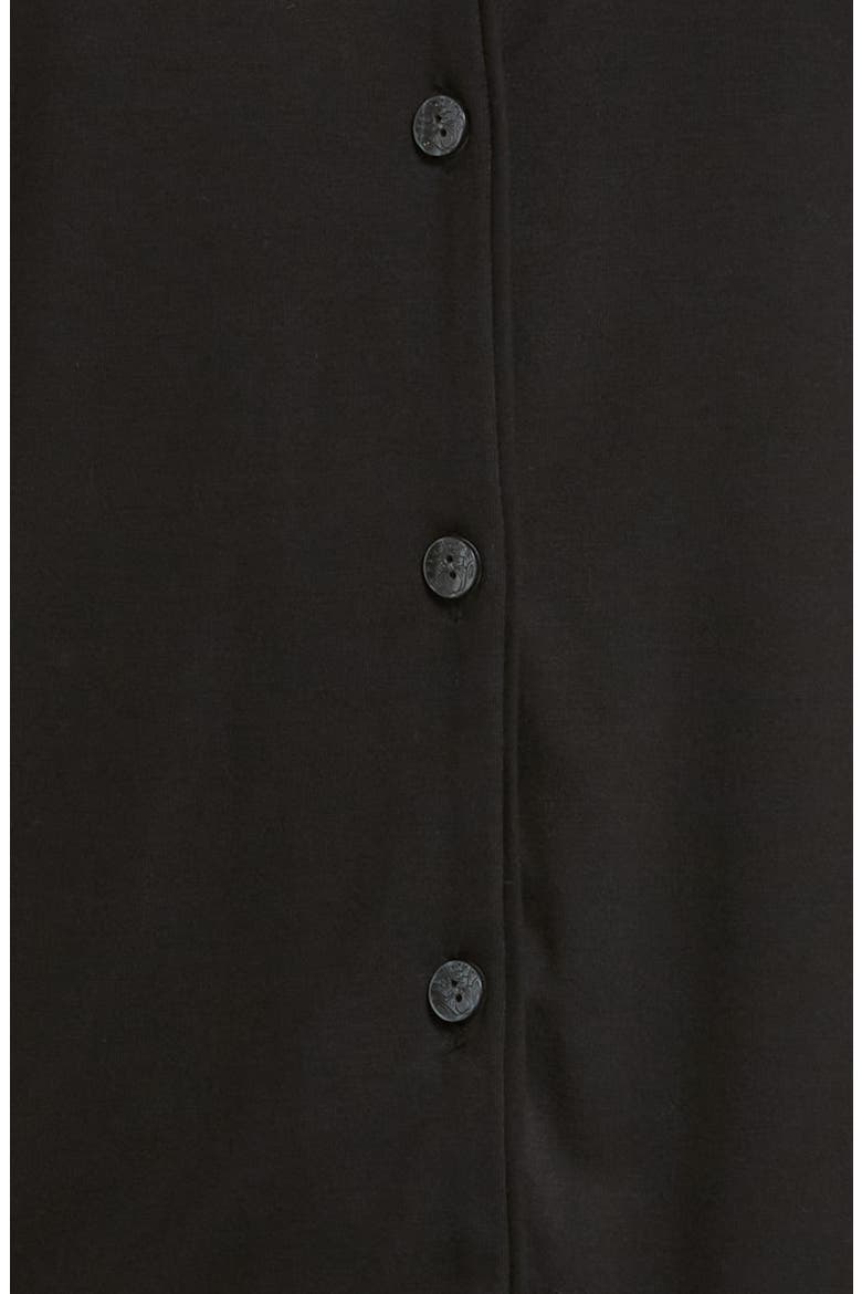 Feathers Lace Trim Jersey Pajamas, Alternate, color, BLACK