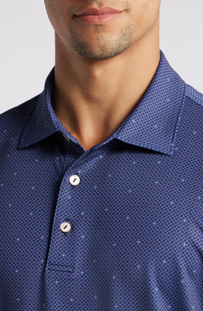 Peter Millar Crown Crafted North Star Geo Print Performance Polo, Alternate, color, 