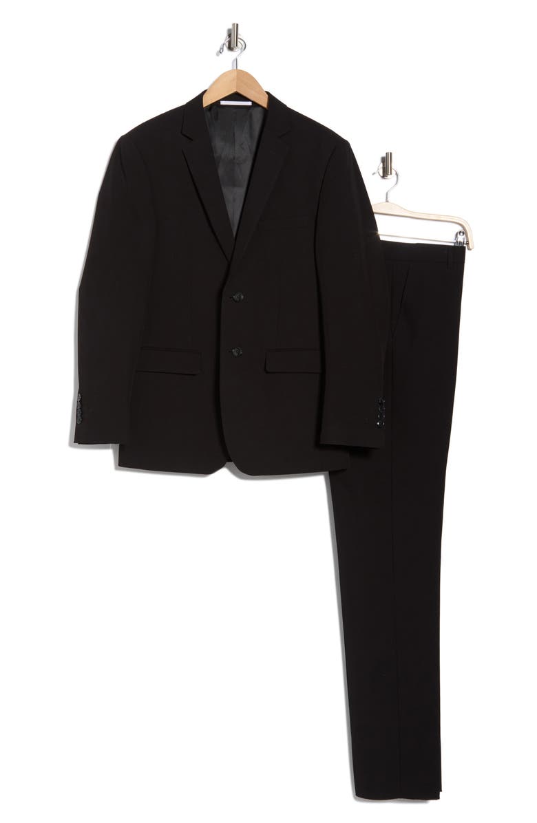 Gino Vitale Slim Fit Four-Way Stretch Suit, Main, color, Black