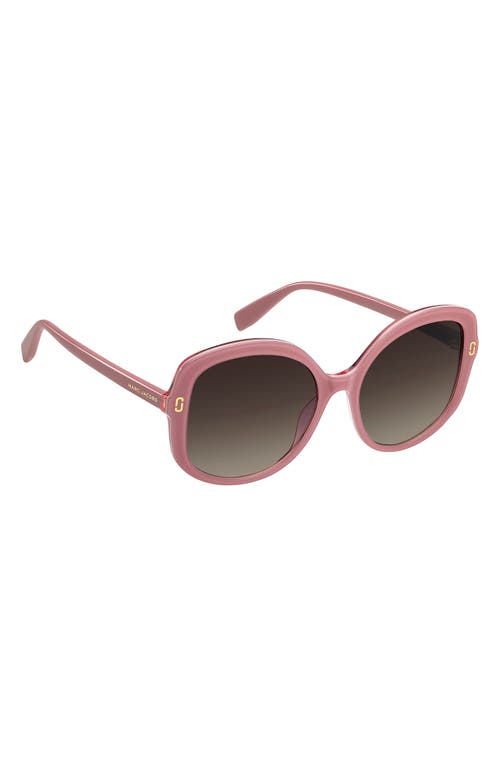 Marc Jacobs 56mm Gradient Round Sunglasses In Pink