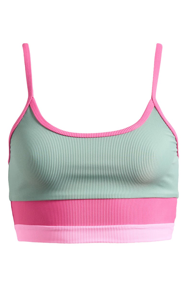 Beach Riot Eva Rib Colorblock Bikini Top, Alternate, color, Sage Bloom Colorblock