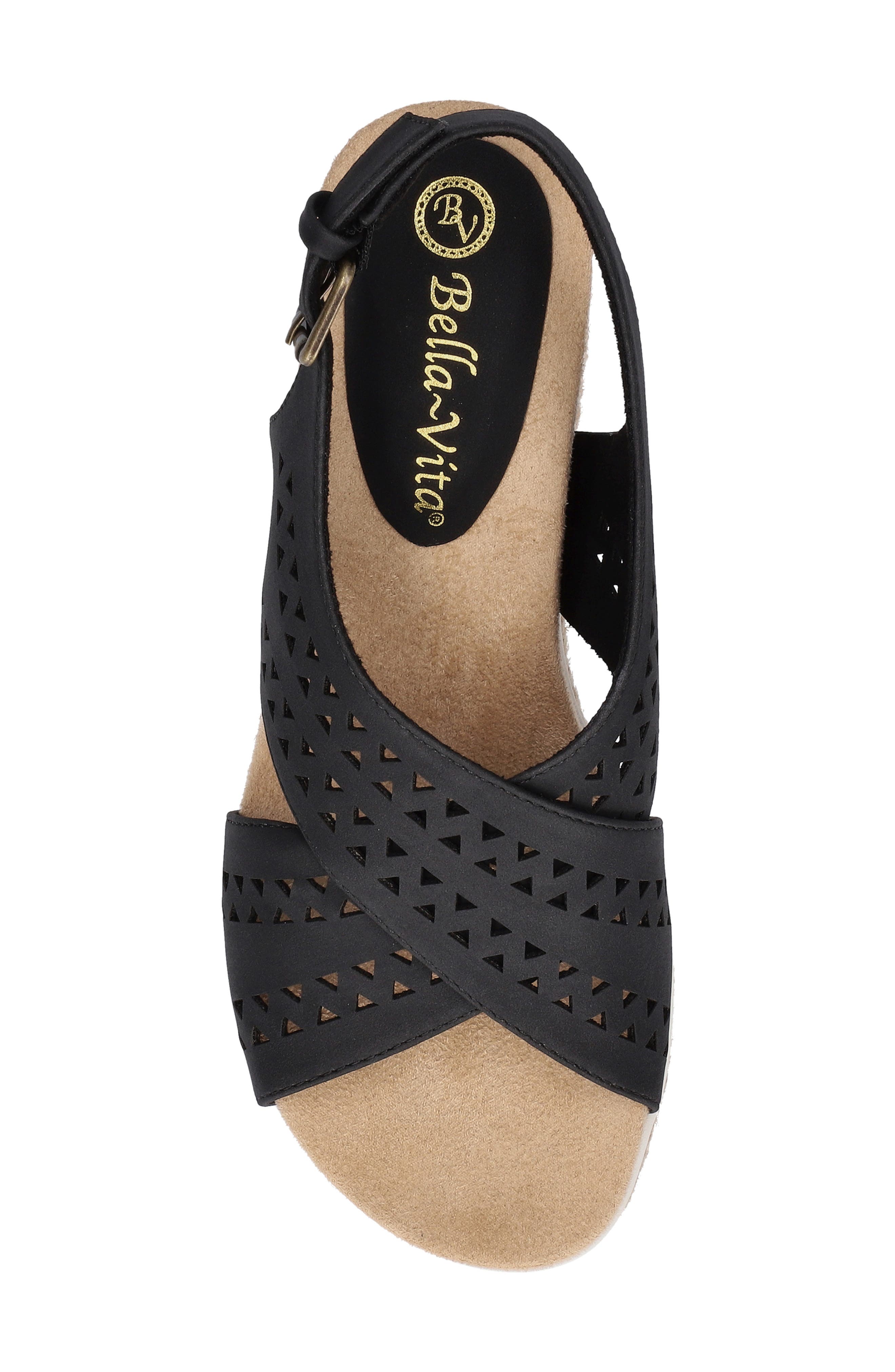Bella Vita Cosette Slingback Espadrille Sandal, Alternate, color, Black