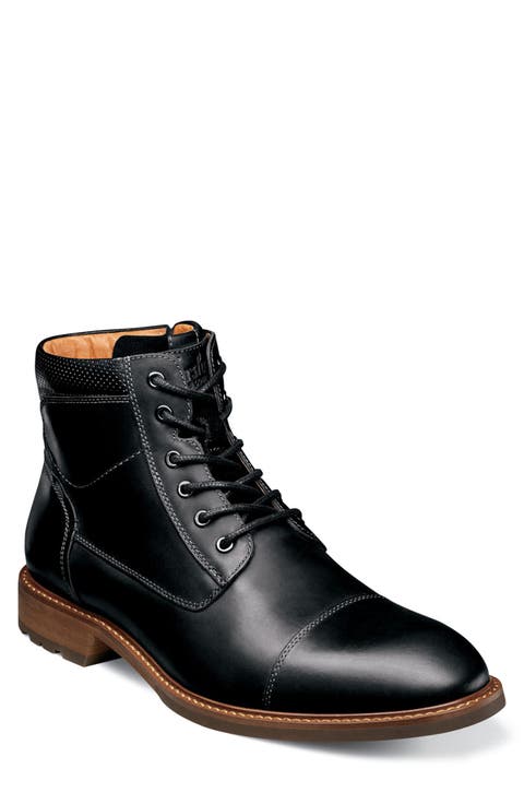 Chalet Leather Cap Toe Boot (Men)