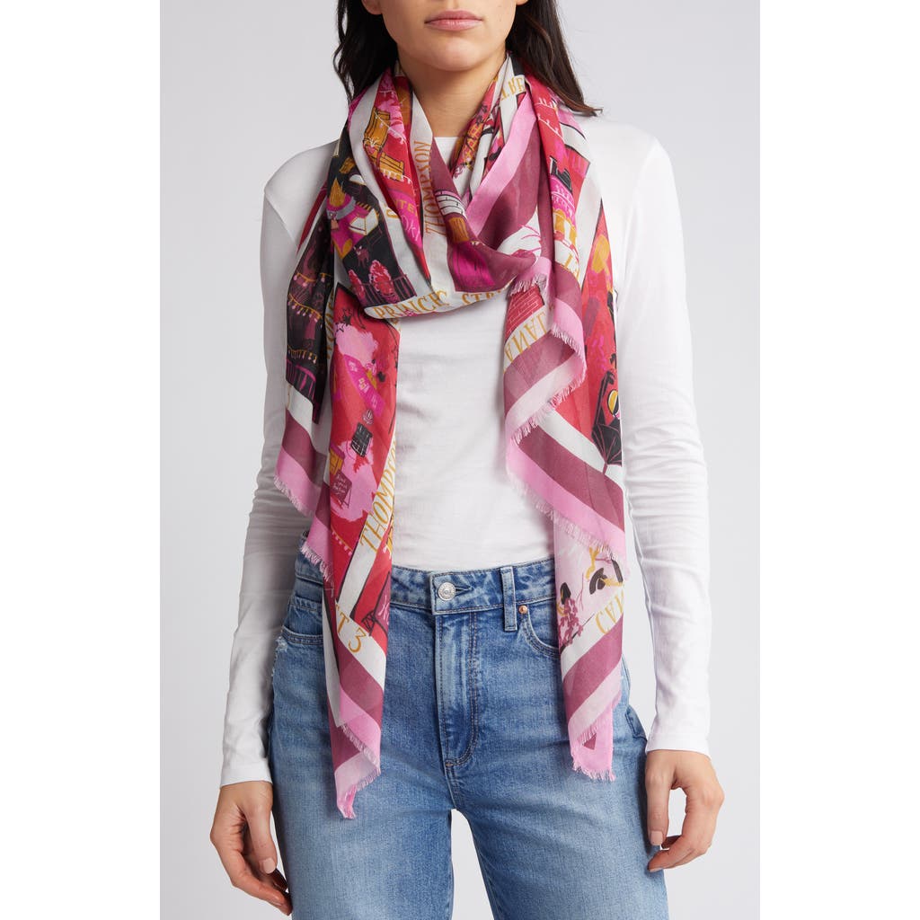 Kate Spade New York Holiday Rooftops Oblong Scarf In Multi