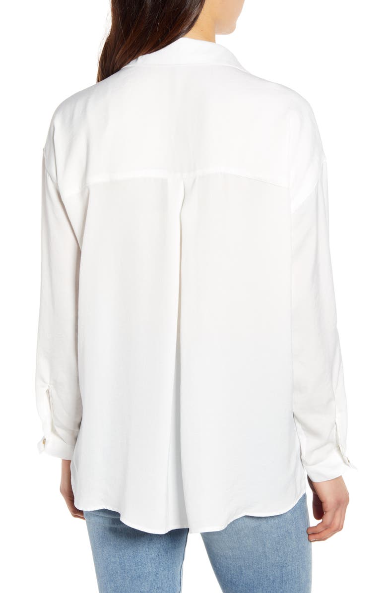 Wit & Wisdom Patch Pocket Crinkle Button-Up Shirt, Alternate, color,