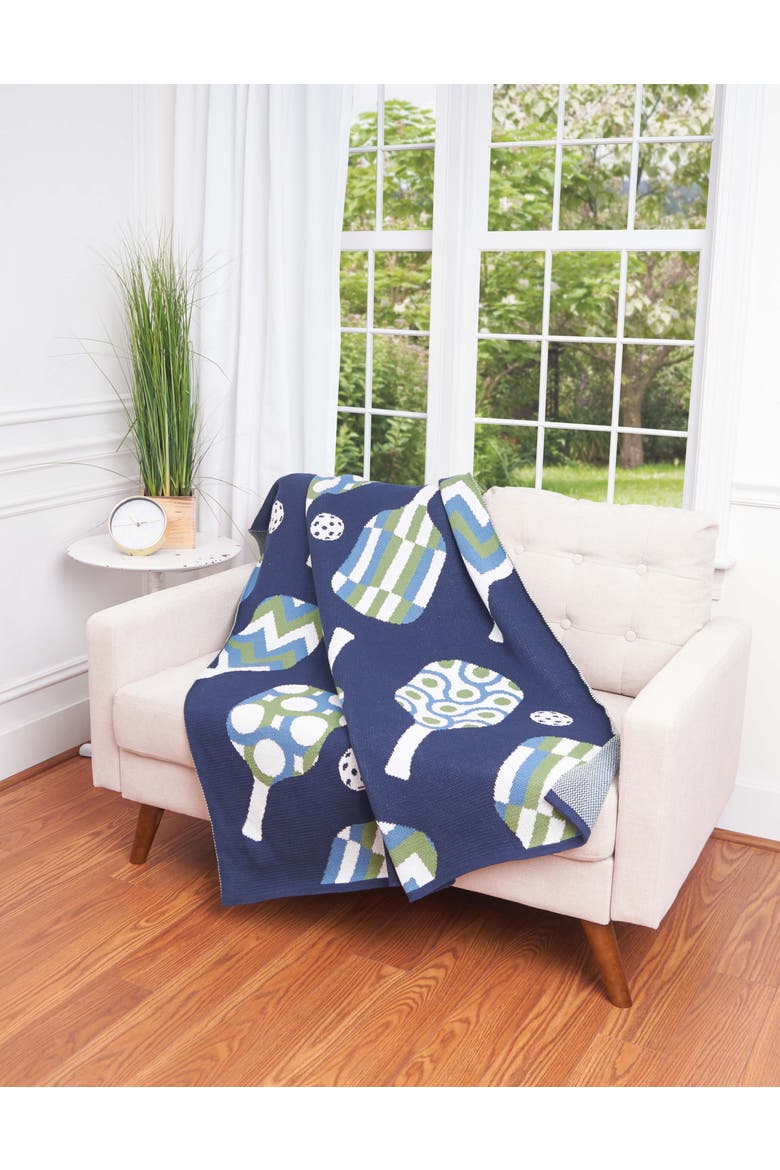 Game Set Nap Woven Knit Throw Blanket 50" x 60", Alternate, color, Blue