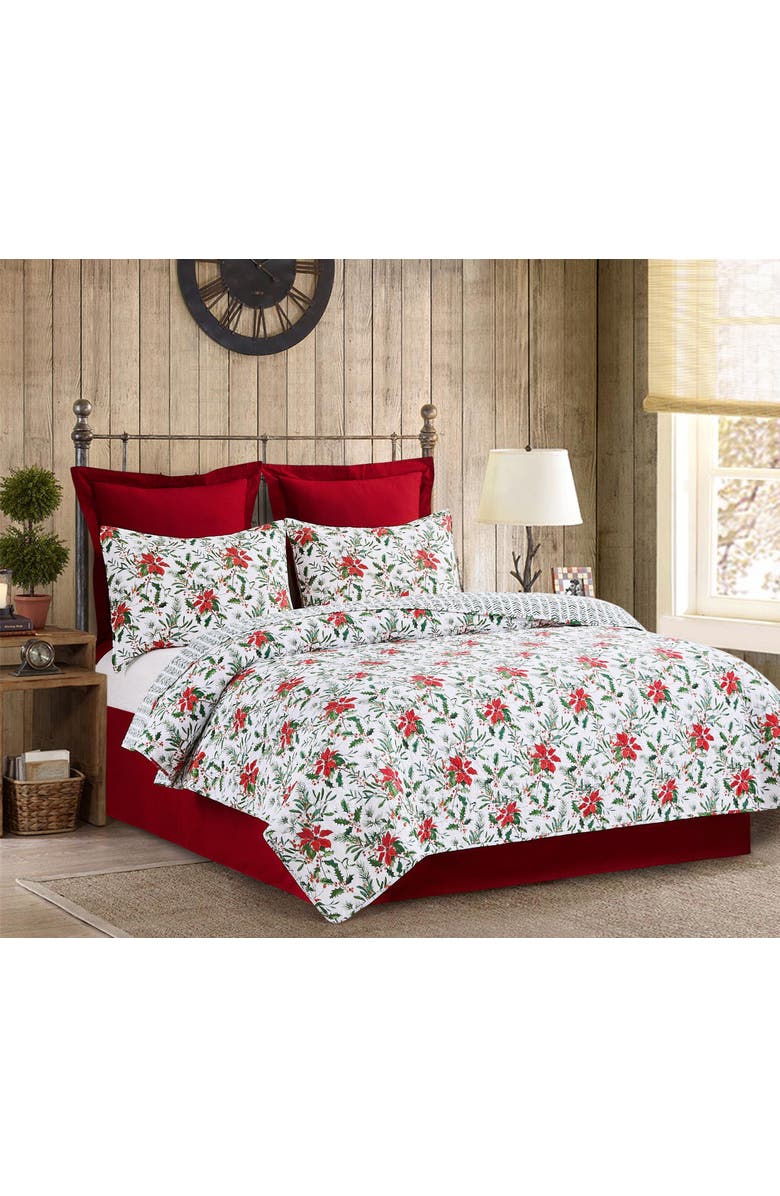 C&F Home Silvia Cotton Cotton Quilt Set - Reversible and Machine Washable, Alternate, color, Green