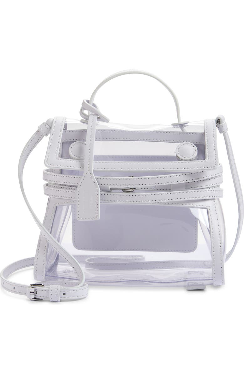 Moschino Tie Me Transparent Handbag, Main, color, One Color 10A Oi1