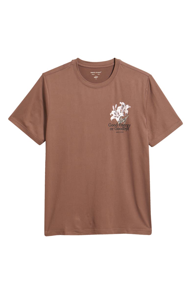 SANTO STUDIO Hunter Lawrence Edition - Tempo Good Energy Tech Tee, Alternate, color, Holy Brown