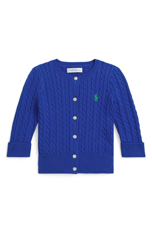 Ralph Lauren Mini Cable Knit Sweater In Blue