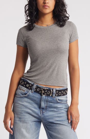 Bp. Rib T-shirt In Gray