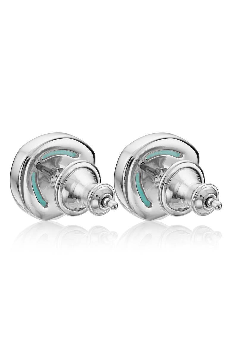 Monica Vinader Siren Stud Earrings, Alternate, color, Silver/ Blue Lace Agate
