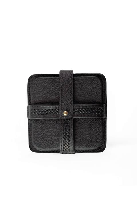 Woven Square Coasters (Set of 4 with Holder)