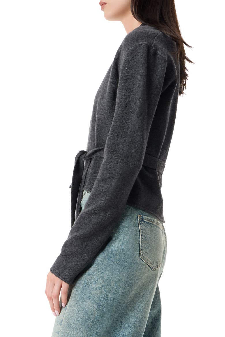 Florence Open Front Tie Waist Cardigan, Alternate, color, FLANNEL