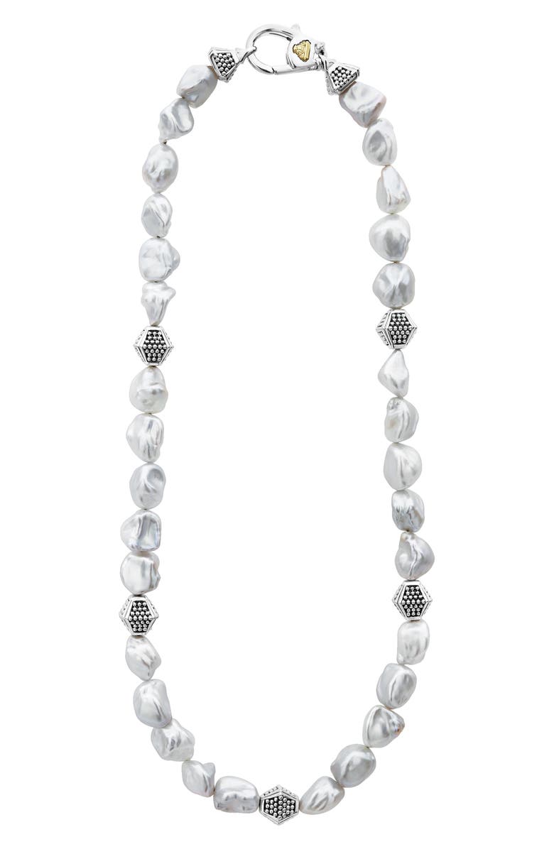 LAGOS Luna Keshi Pearl Necklace, Main, color, 
