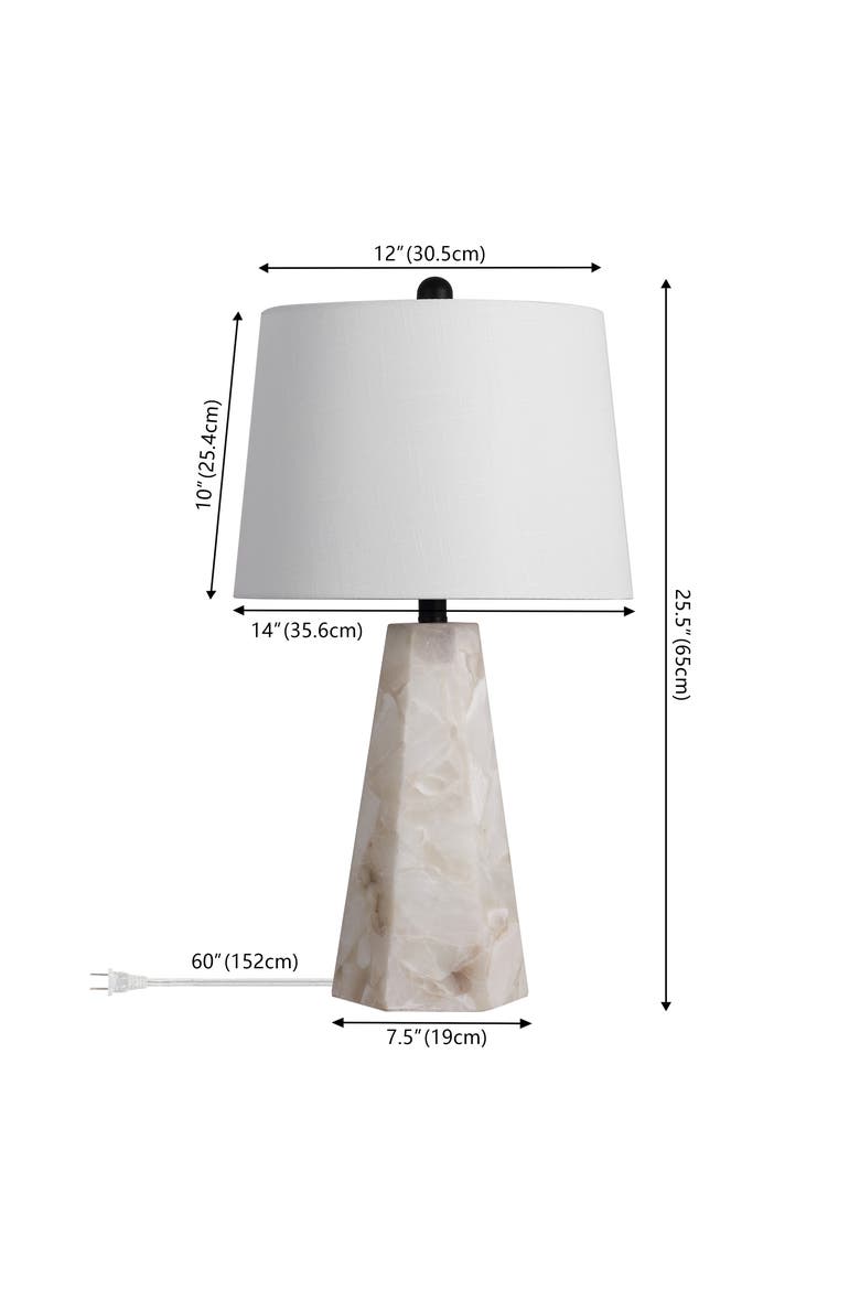 Xio Alabaster LED Table Lamp, Alternate, color, Ivory