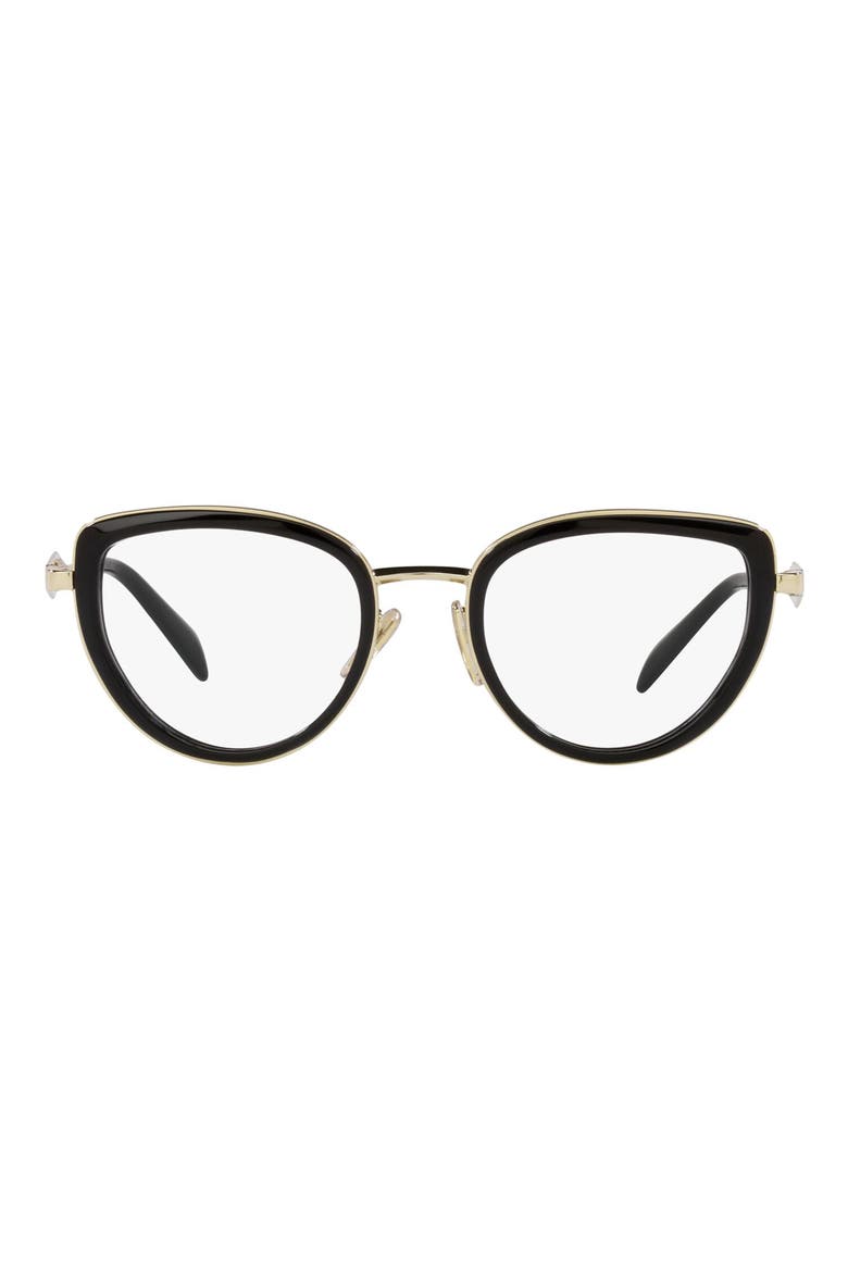 49mm Small Pillow Optical Glasses, Main, color, BLACK