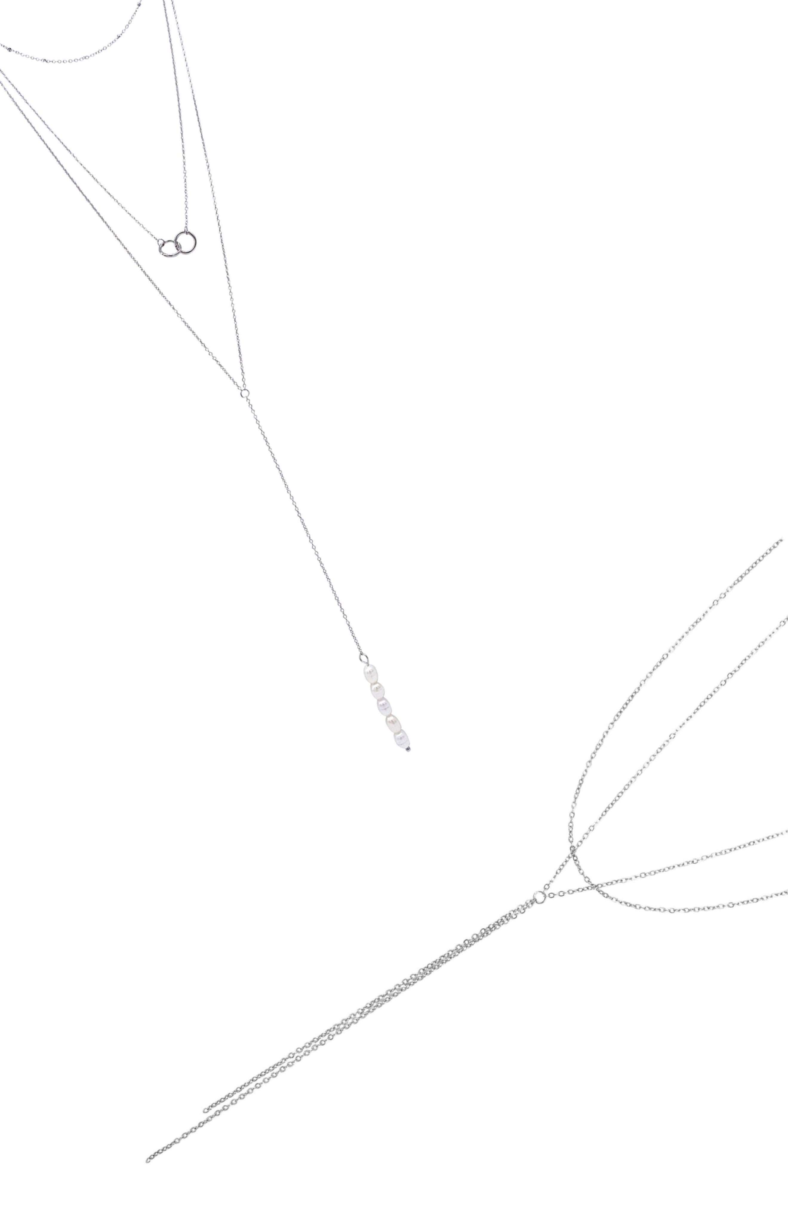 Adornia Set of 2 Assorted Lariat Necklaces