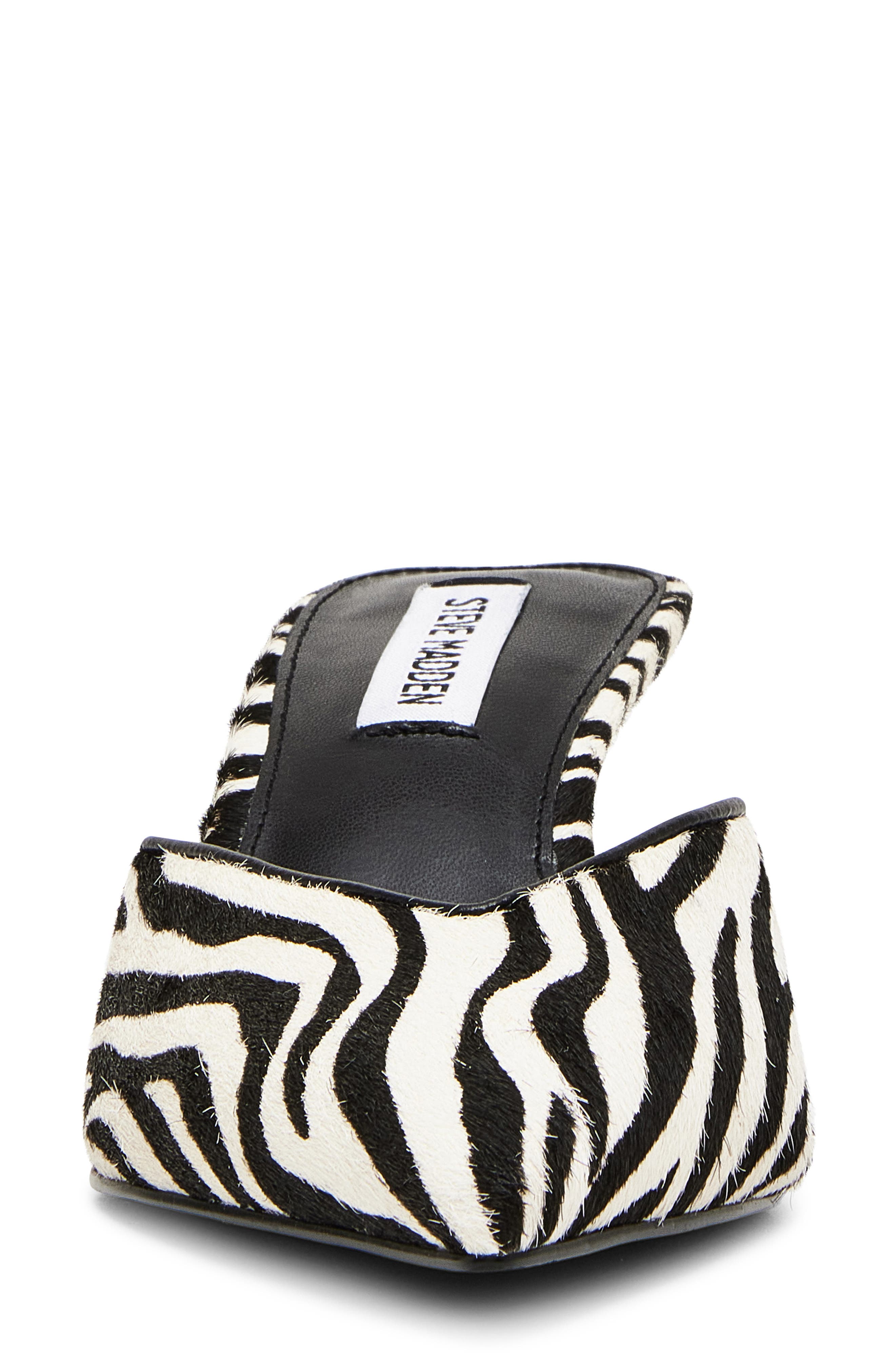 Steve Madden Mod-A Leopard Print Genuine Calf Hair Mule, Alternate, color, 