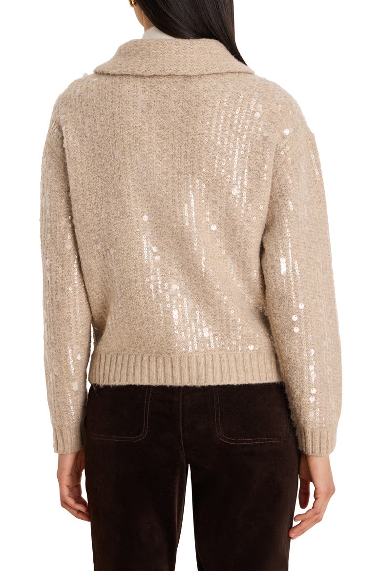 Shimmer Sequin Knit Jacket, Alternate, color, ALPACA
