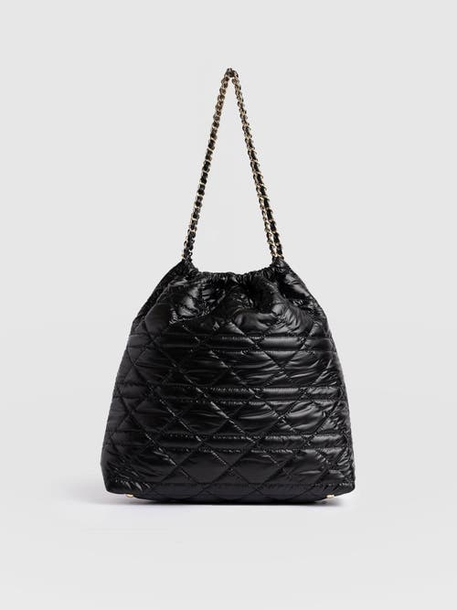 Saint + Sofia Camilla Drawstring Tote Bag In Black