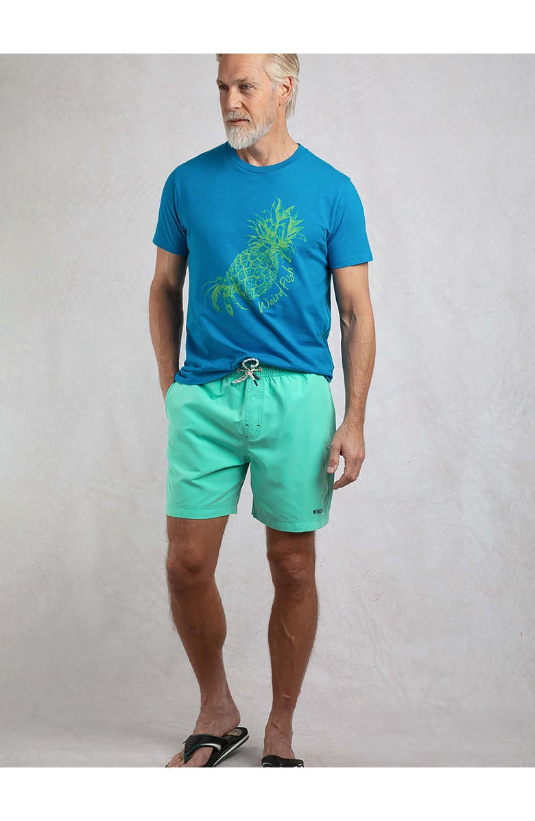 Weird Fish Banning Swim Short, Alternate, color, Aqua Marine