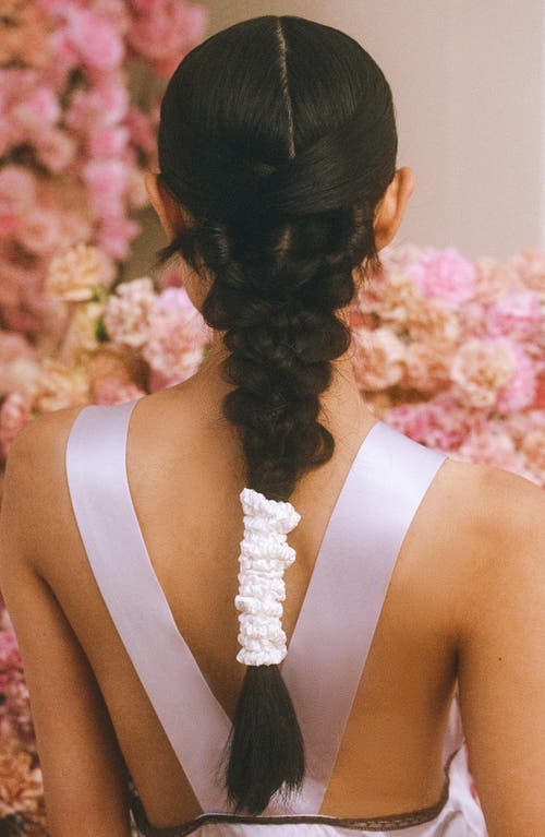 Slip 4-pack Skinny Silk Scrunchies In White
