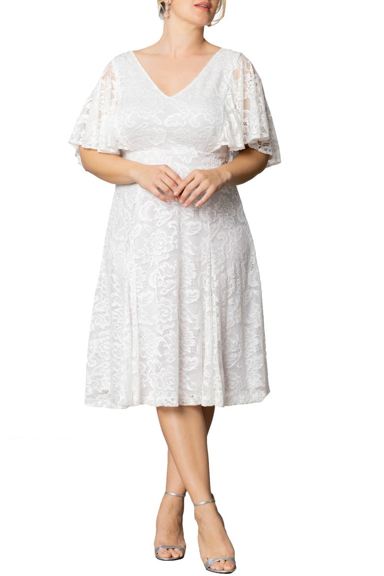 Genevieve Stretch Lace Cocktail Dress, Main, color, PEARL