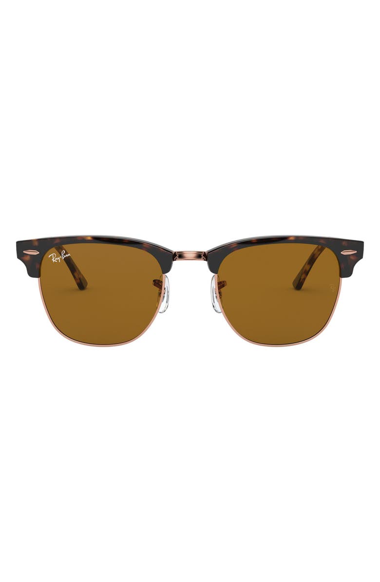 Ray-Ban 49mm Square Sunglasses, Main, color, Shiny Havana/ Brown