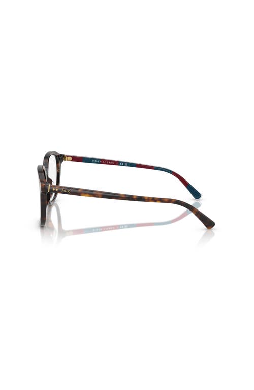 Polo Ralph Lauren 50mm Round Optical Glasses In Brown