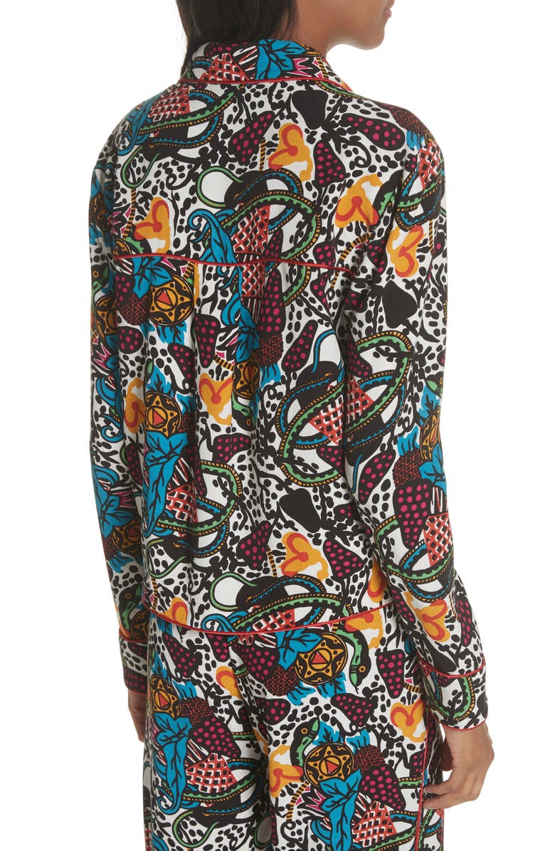 Veronica Beard Penelope Pajama Shirt, Alternate, color,