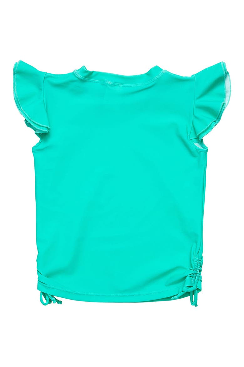 Kids' Mint Flutter Sleeve Rashguard, Alternate, color, MINT