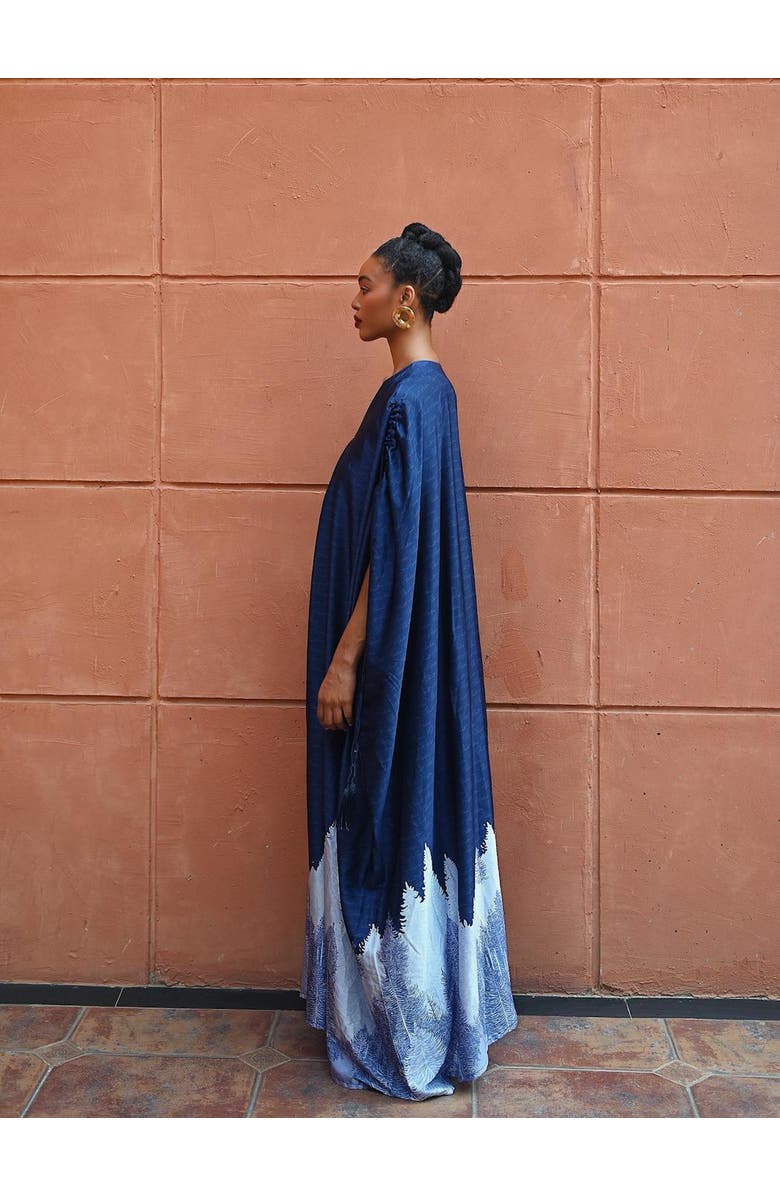 Flaunt Archive Suri Silk Caftan, Alternate, color, Blue