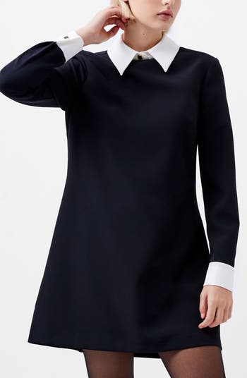 Echo Collared Long Sleeve Shift Dress