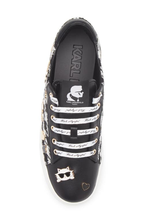 Karl Lagerfeld Paris Cate Pins Tweed Sneaker In Multi