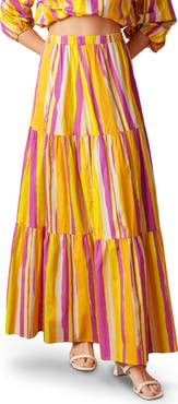 FLYING TOMATO Poplin Maxi Skirt
