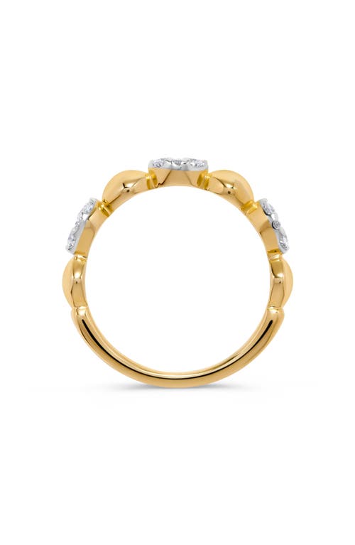 H.j. Namdar 14k Yellow Gold Diamond Marquise Station Stackable Ring In Gold