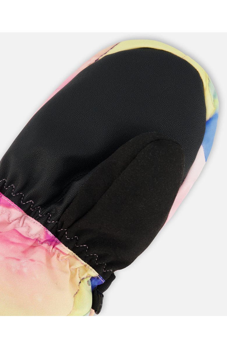 Deux par Deux Girl's Technical Mittens Printed Multicolor, Alternate, color, 