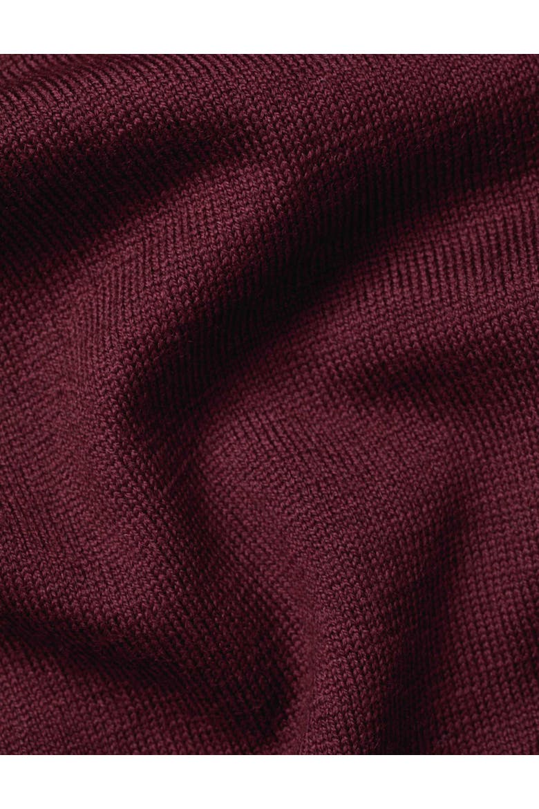 Merino V-Neck Sweater, Alternate, color, Burgundy Red