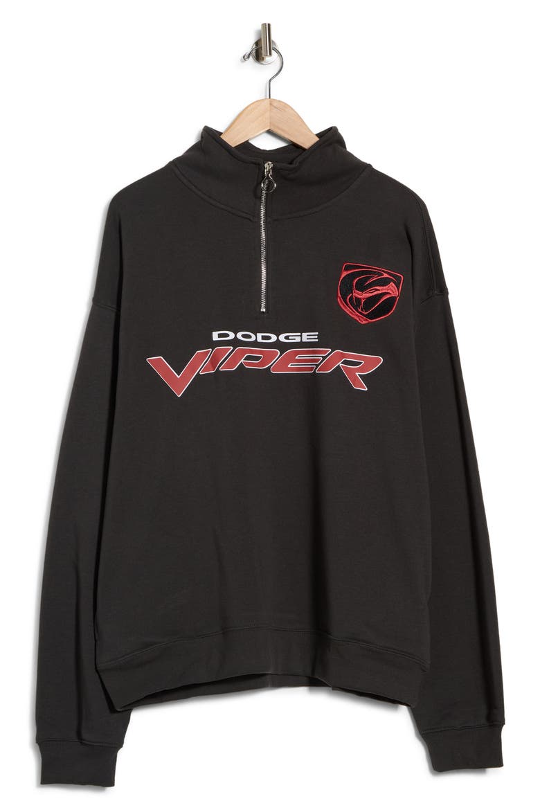 Dodge Viper Half Zip Sweatshirt, Alternate, color, GREY